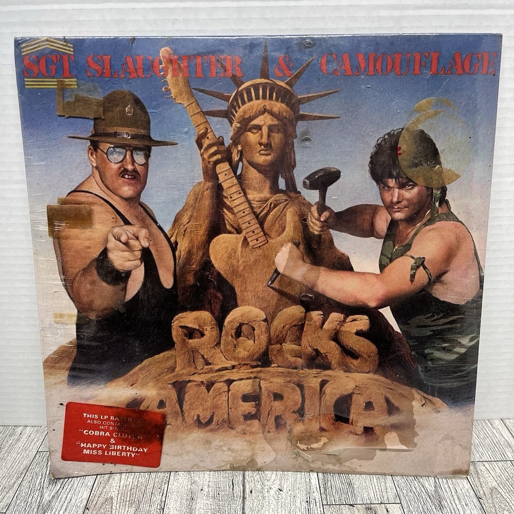Sgt Slaughter & Camouflage Rocks America Vinyl LP 1985 Sealed Cobra Records Hype